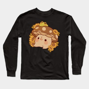 Happy sunflower mushroom Long Sleeve T-Shirt